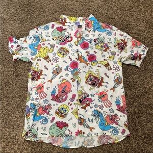 SpongeBob SquarePants button-down shirt men’s size large